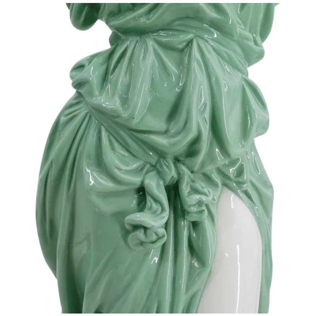 Early 19th Century Pair of Early 19th Century Minton 5 Light Figural Porcelain Candelabras For Sale - Image 5 of 11