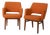 Orange Oslosund Armchairs from Kinnarps, 1950s, Set of 2 For Sale