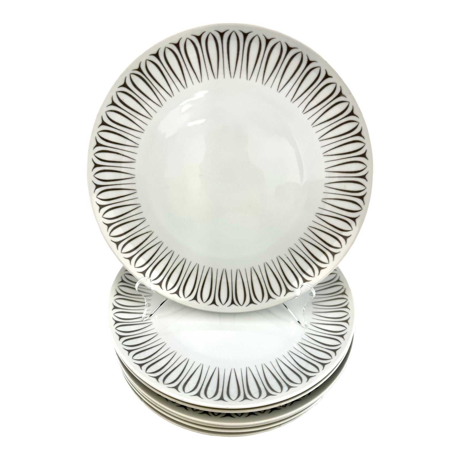1960s Mid-Century Narumi “Escort” Fine China Plates – Set of Six