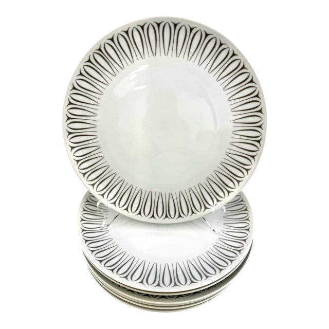 1960s Mid-Century Narumi “Escort” Fine China Plates – Set of Six For Sale