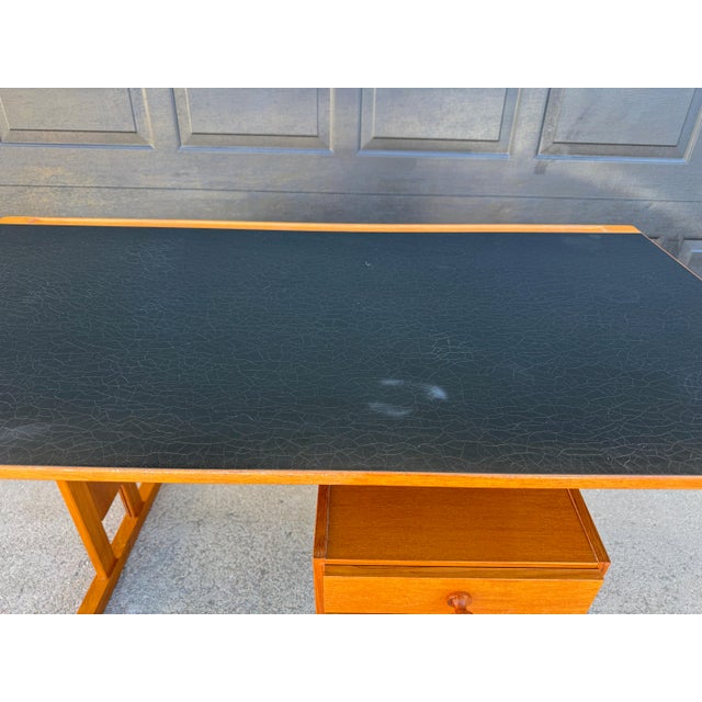 1970s Vintage Danish Modern Adjustable Desk Drafting Table For Sale - Image 5 of 10