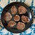 Vintage French Majolica Oyster Plates attributed to Elchinger, 1960s, Set of 6 For Sale - Image 6 of 12