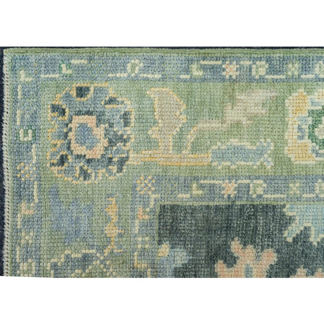 Early 21st Century Turkish Oushak Rug 3'x 6'7" #19038 For Sale - Image 5 of 8