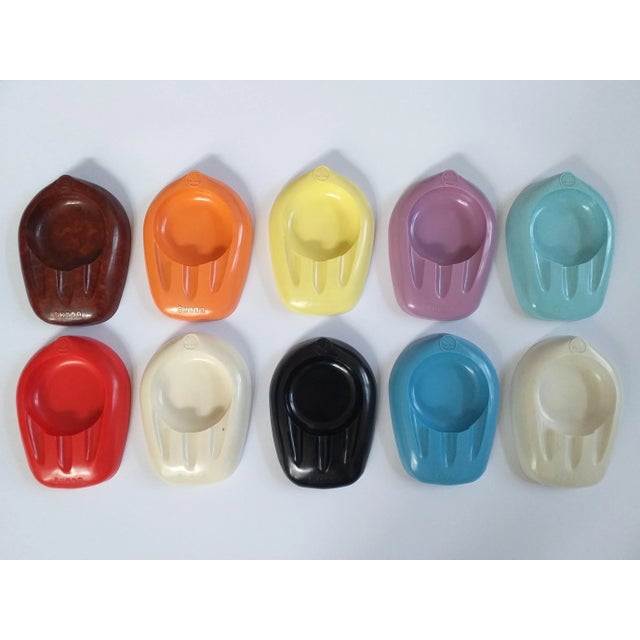 Unique Colored Bakelite Ashtrays from Škoda Car Manufacturer, 1959, Set of 10, in Very Good conditions. Designed 1950 to 1959