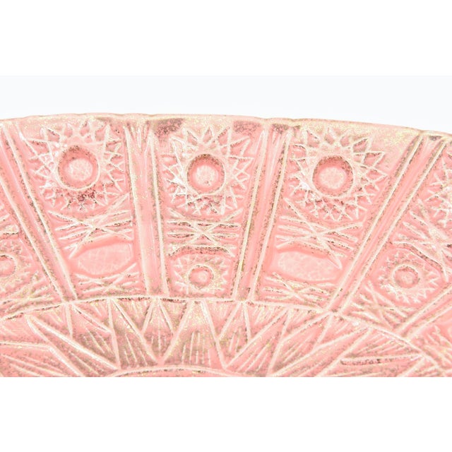 Ceramic Vintage Ceramic Bowl in PInk With Gold, 1960's For Sale - Image 7 of 12