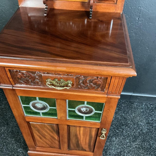 Antique Mahogany Music Cabinet, 1905 For Sale - Image 4 of 7