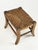 French Petite Antique Primitive French Rush Footstool For Sale - Image 3 of 10