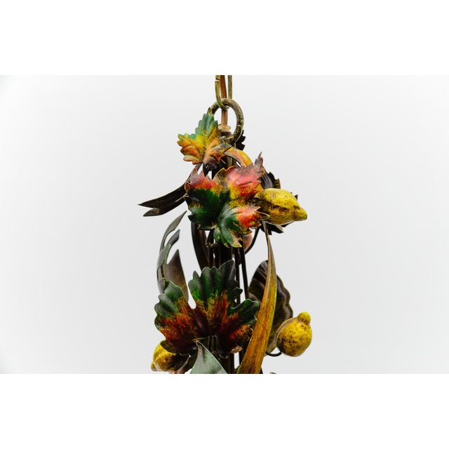 1970s Huge Floral 6-Light Fruit Strand Hanging Lamp by Hans Kögl, Germany, 1970s For Sale - Image 5 of 13