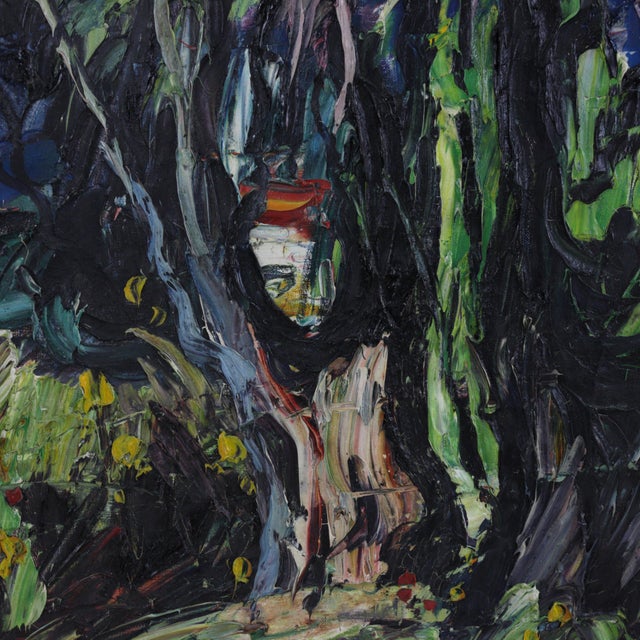 Emeric Vagh Weinmann (1919-2012) Oil Painting on Canvas: Trees and Flowers 68 For Sale In New York - Image 6 of 12