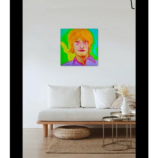 Modern Narratives Collection — “Brian” (24″×24″ Original Pop Art Portrait, Oil on Canvas) For Sale - Image 10 of 12