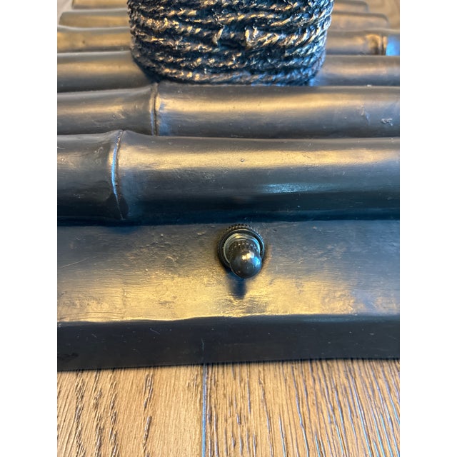 Mid 20th Century Maitland Smith Style Monkey Bamboo Table Lamp For Sale - Image 11 of 14