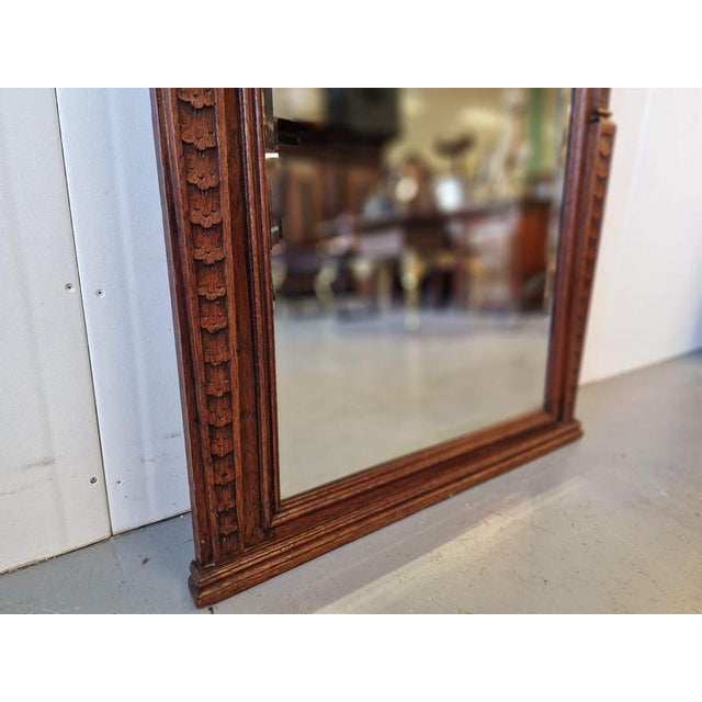 Oak Mirror, Holland, 1880s For Sale - Image 4 of 7