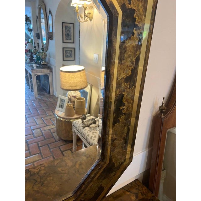 Designer Acid Etched Octagonal Mirror by LaBarge For Sale - Image 17 of 18