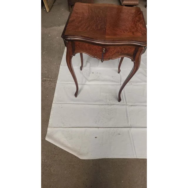 Wood Napoleon III Dressing Table in Marquetry For Sale - Image 7 of 10