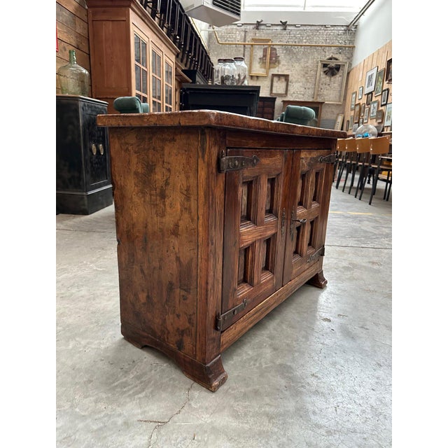 2 Door Brutalist Elm Cabinet For Sale - Image 10 of 10