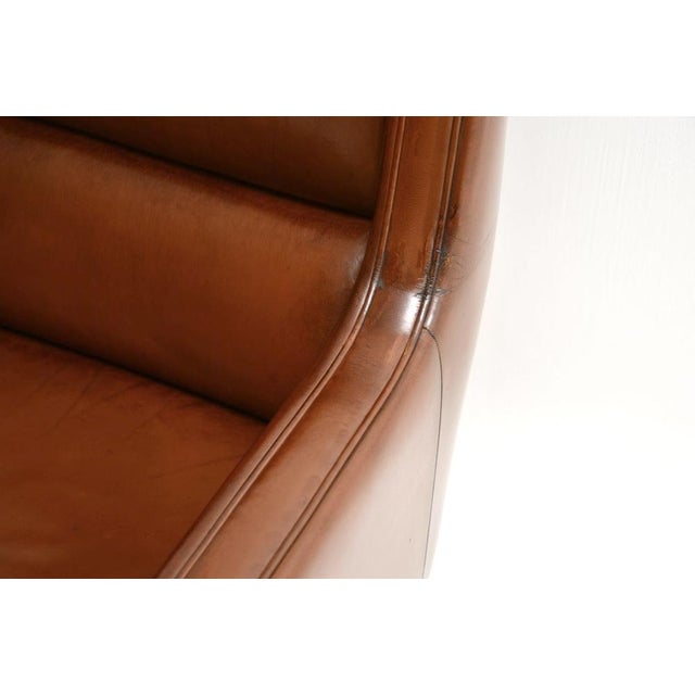 Vintage Danish Leather Swivel Desk Chair, 1960s For Sale - Image 11 of 14