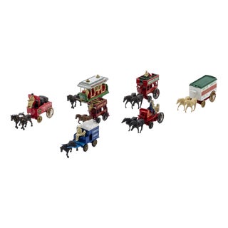 Horse-Drawn Transport Models, Set of 7 For Sale