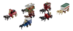 Horse-Drawn Transport Models, Set of 7