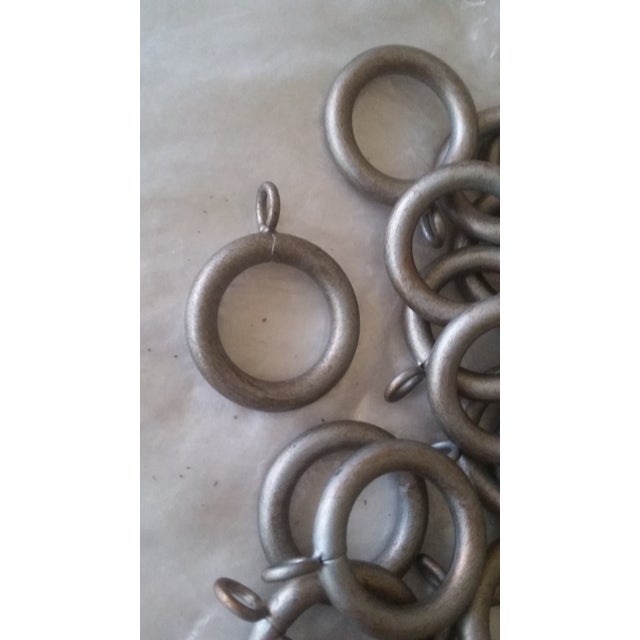 The Finial Company Curtain Rod Rings 112 Silver With Gold Set