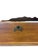 Camel Antique Arts & Crafts Mission Oak Writing Desk & Upholstered Chair Set, Early 20th Century For Sale - Image 8 of 12
