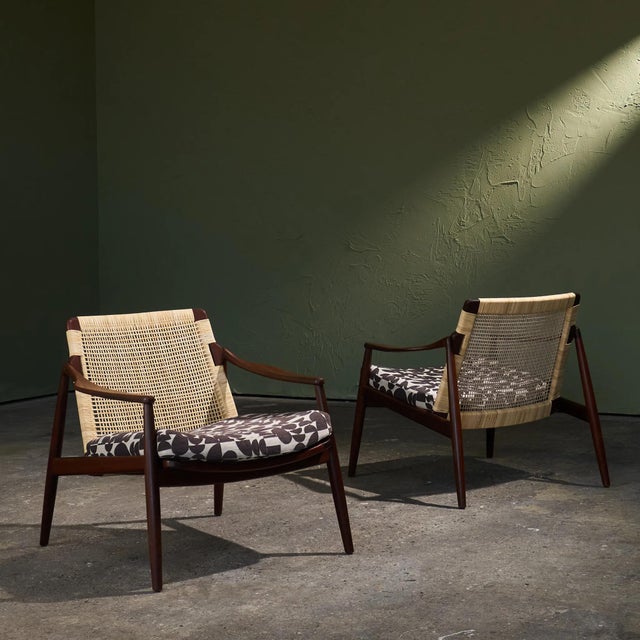 This pair of Lounge Chairs, Model “400,” was designed by Hartmut Lohmeyer for Wilkhahn in the 1950s. Both chairs are made...