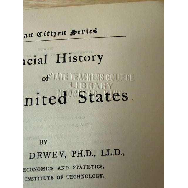 1928 Financial History of the United States Hardcover Book For Sale - Image 15 of 15