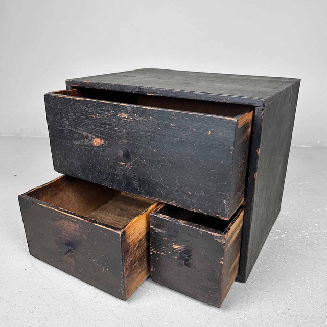 Boho Chic Antique Japanese Drawer Cabinet, 1890s For Sale - Image 3 of 14