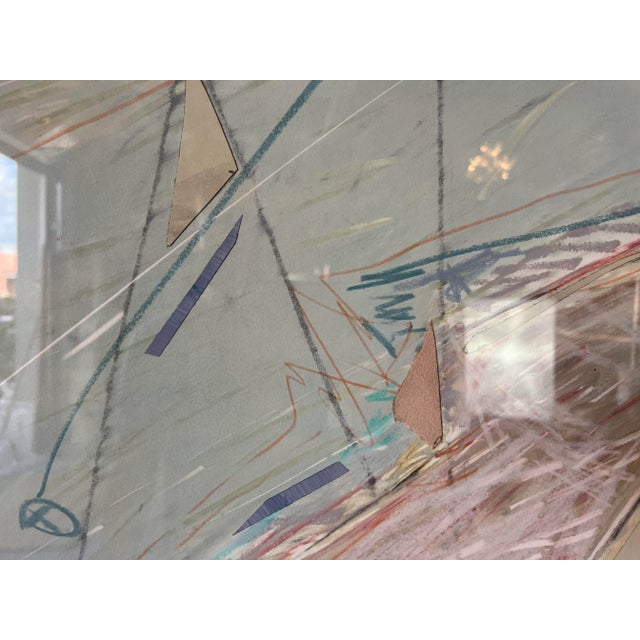 Wood 80's Patricia A. Beatty " Speaking Mi Tongues " Mixed Media Art-Work For Sale - Image 7 of 13