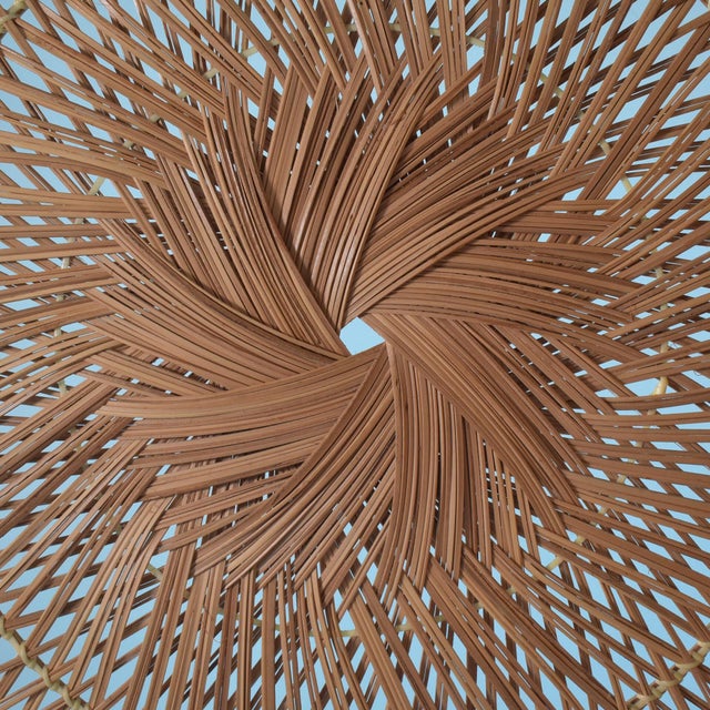 1960s Buri Rattan 3 Panel Screen | Chairish
