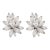 1950s Pair of Mid Century 7.20 Carat Diamond Platinum Cluster Earrings For Sale