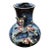 Vintage Blue Drip & Floral Chinese Pottery Vase For Sale