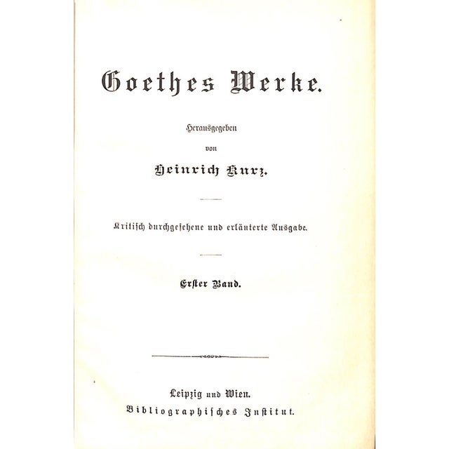 KURZ, Heinrich (Herausgegeben von) Verlag des Bibliographischen Instituts 1900 7 3/8" x 5 1/4" w/ bookplate of Hardy Amies...