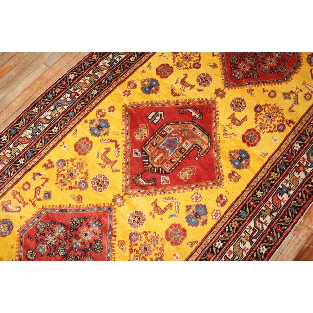 Early 20th Century Yellow Northwest Persian Tribal Rug For Sale - Image 13 of 18