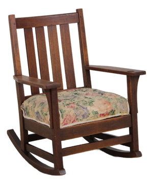 Antique L & j.g. Stickley Mission Oak Rocking Chair