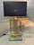 Gold Monumental Lamps in Brass and Carrara Marble, Italy, 1980s, Set of 2 For Sale - Image 8 of 12