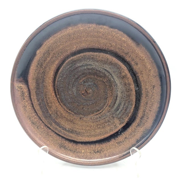 Ceramic 1990s Studio Pottery Glazed Stoneware Plates, Lates, Set of 9 For Sale - Image 7 of 17