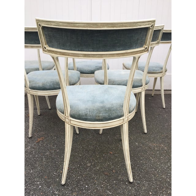 Neoclassical Hollywood Regency Klismos Style Metal Dining ...