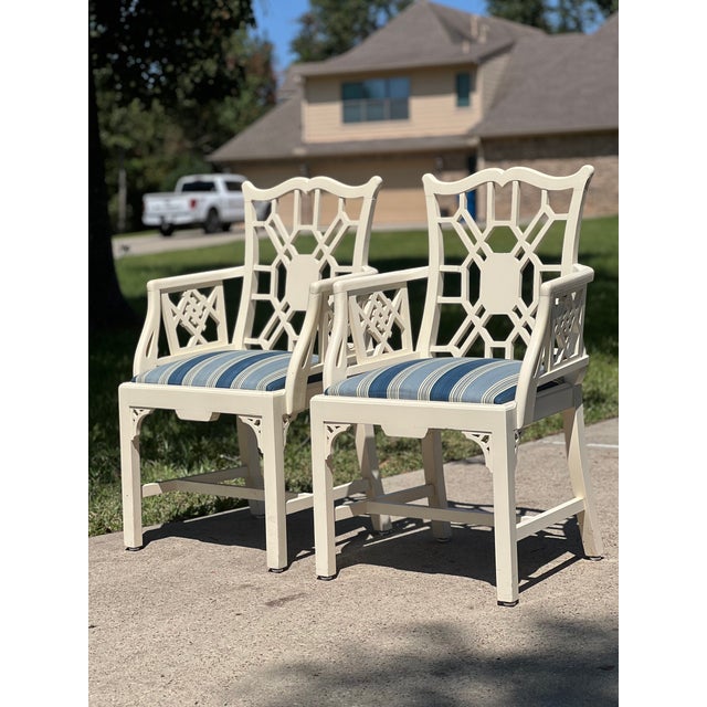 Palm Beach Chinese Chippendale/Pagoda Dining Set For Sale - Image 16 of 18