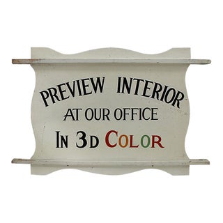 Vintage Interior Design Sign For Sale