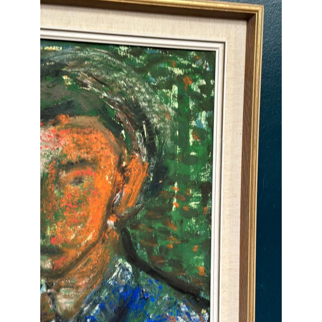 Mid 20th Century Leonard Digris, Portrait, 1960s, Oil Painting on Panel, Framed For Sale - Image 5 of 18