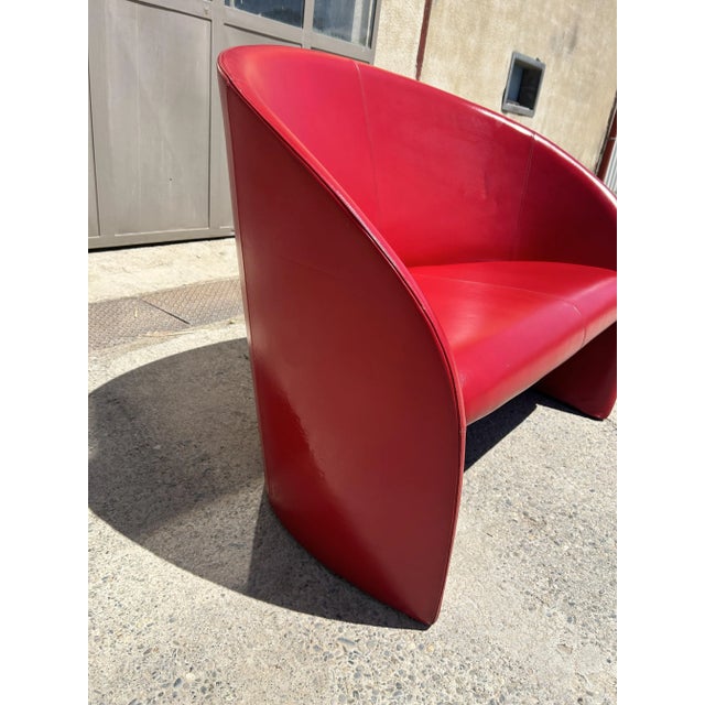 Red Red Sofa by Massimo and Lella Vignelli for Poltrona Frau, 1989 For Sale - Image 8 of 12