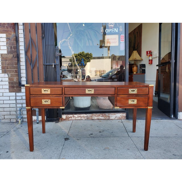 Campaign Vintage Campaign Desk For Sale - Image 3 of 10