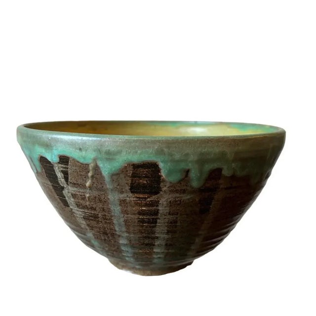 Ceramic Vintage Mid Century Modern Original Edith Heath Studio Pottery Hand Thrown Bowl For Sale - Image 7 of 9