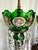 Victorian Antique Emerald Green Glass Luster Table Lamps With Crystal Prisms - a Pair For Sale - Image 3 of 12