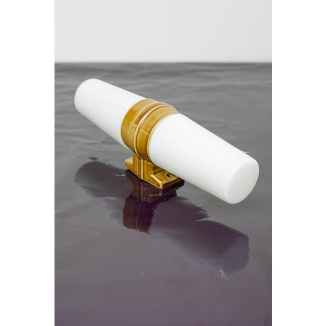 Glass Vintage Porcelain Bathroom Light by Sigvard Bernadotte for Ifö, 1960 For Sale - Image 7 of 15