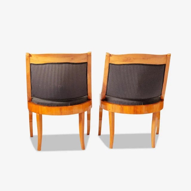 Set of Biedermeier Cherry Armchairs For Sale - Image 4 of 5