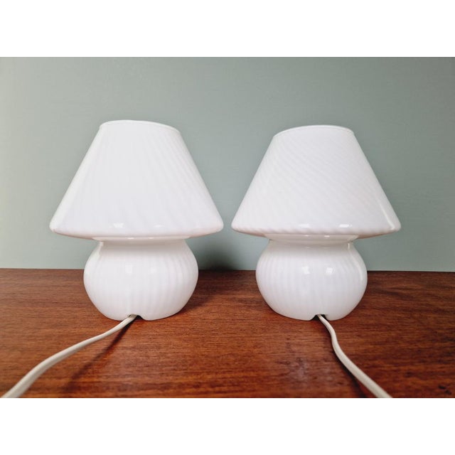 Murano Glass Mushroom Lamps, 1970s, Set of 2 For Sale - Image 15 of 17