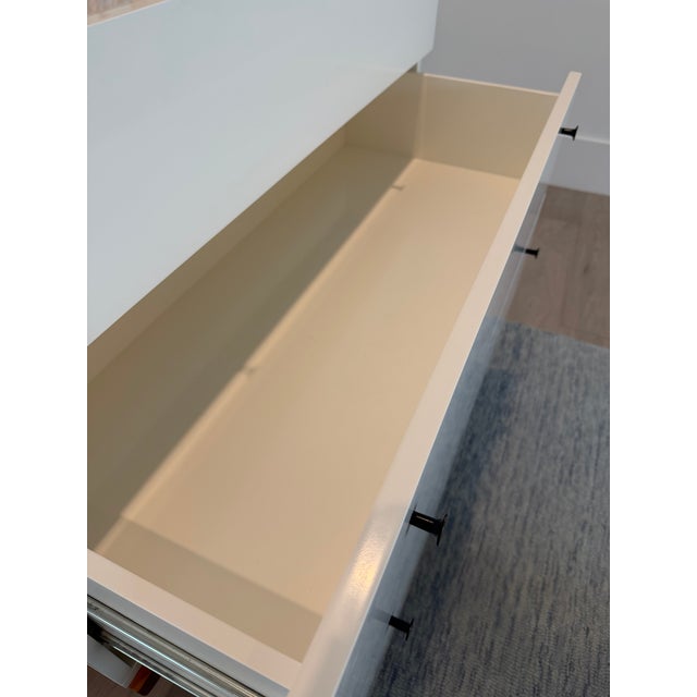 West Elm Mid-Centruy Modern White Dresser West Elm Attributed For Sale - Image 4 of 5