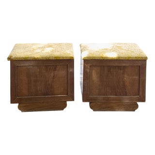 Art Deco Ottomans, Set of 2 For Sale