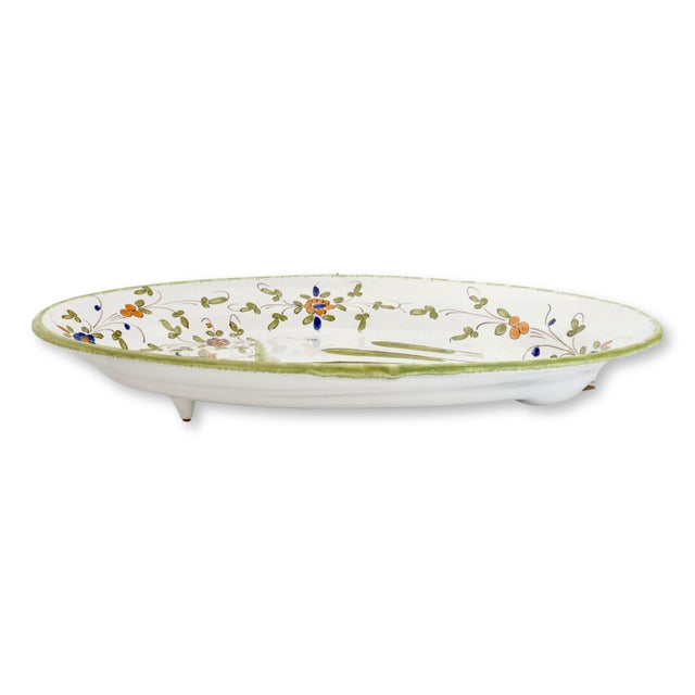 French Provincial French Faience Asparagus Serving Platter For Sale - Image 3 of 4